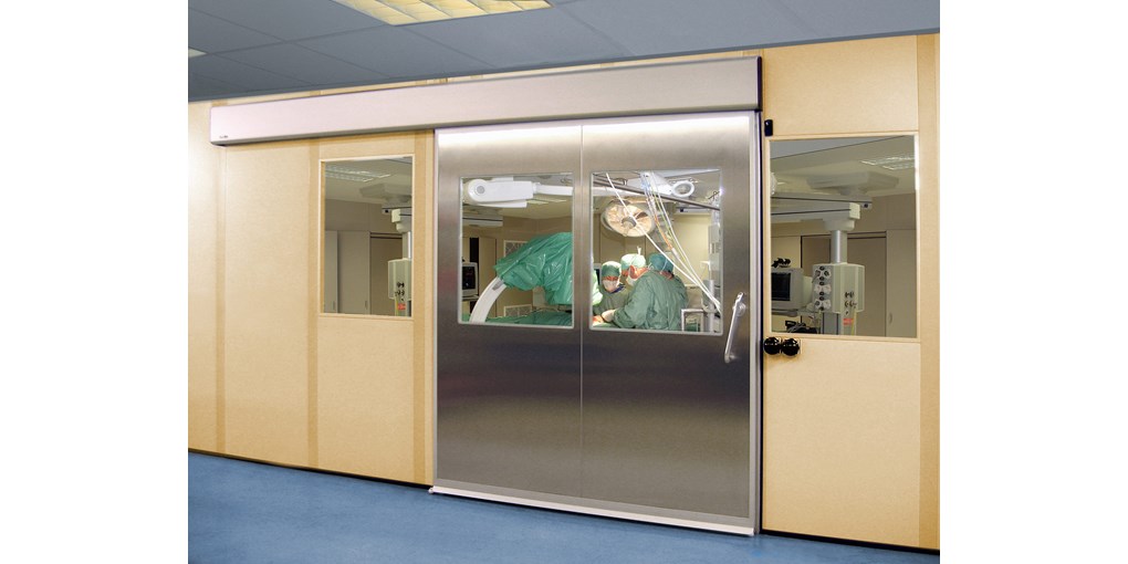 <p>ASSA ABLOY hermetic sliding door system in an operating theatre</p>